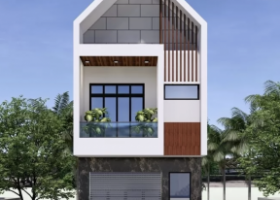 Mẫu nhà mái thái 2 tầng ngang 5m đẹp chi phí hợp lý
