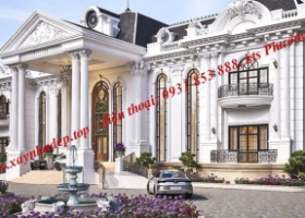 THIẾT KẾ BIỆT THỰ CỔ ĐIỂN 4 MẶT TIỀN KIẾN TRÚC KIỂU MỸ