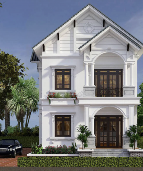 Mẫu nhà mái thái 2 tầng 5 phòng ngủ hiện đại cho gia đình bạn