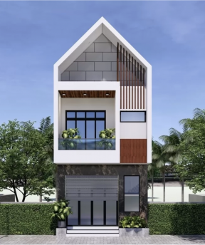 Mẫu nhà mái thái 2 tầng ngang 5m đẹp chi phí hợp lý