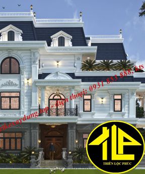THIẾT KẾ BIỆT THỰ 2 MẶT TIỀN TÂN CỔ ĐIỂN