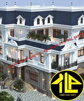 THIẾT KẾ BIỆT THỰ 2 MẶT TIỀN TÂN CỔ ĐIỂN