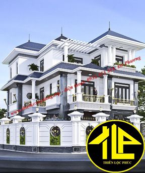 THIẾT KẾ BIỆT THỰ MÁI THÁI 2 MẶT TIỀN